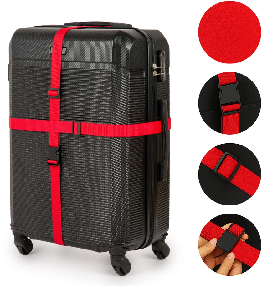 Solier Accessories Apsauginis dirželis lagaminui SA56 - Raudonas