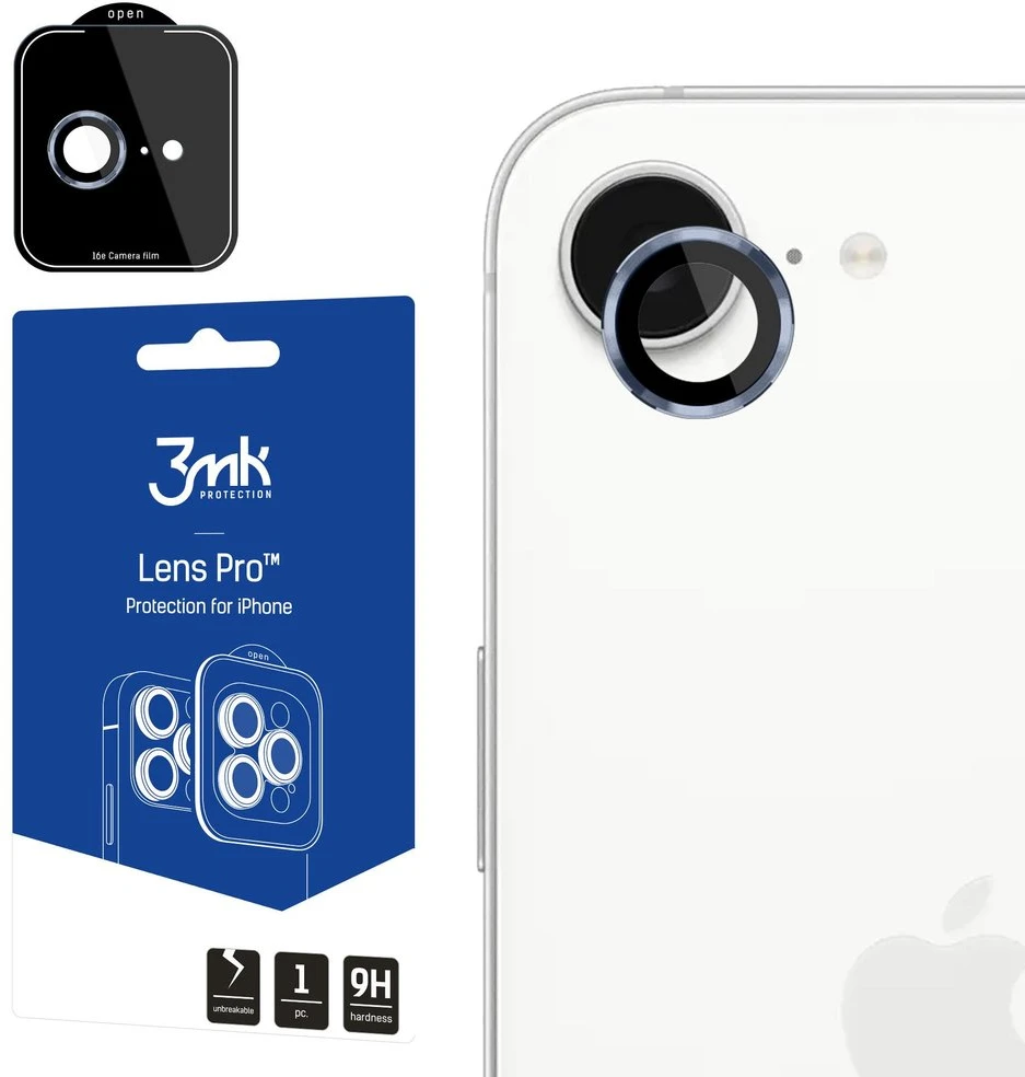 3Mk Protection 3mk grūdinto stiklo lęšių apsauga „iPhone 16e“ - Mėlyna