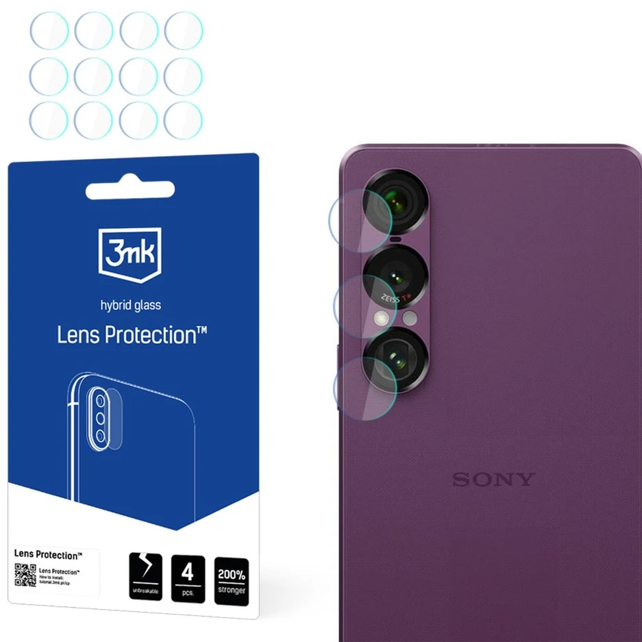3Mk Protection 3mk hibridinis objektyvo apsaugos stiklas „Sony Xperia 1 VII“ fotoaparato objektyvui