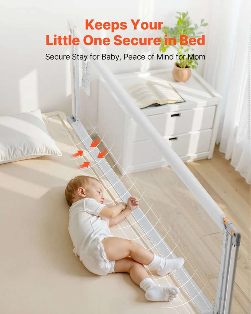VEVOR Vaikiška lovos apsauga su reguliuojamu aukščiu