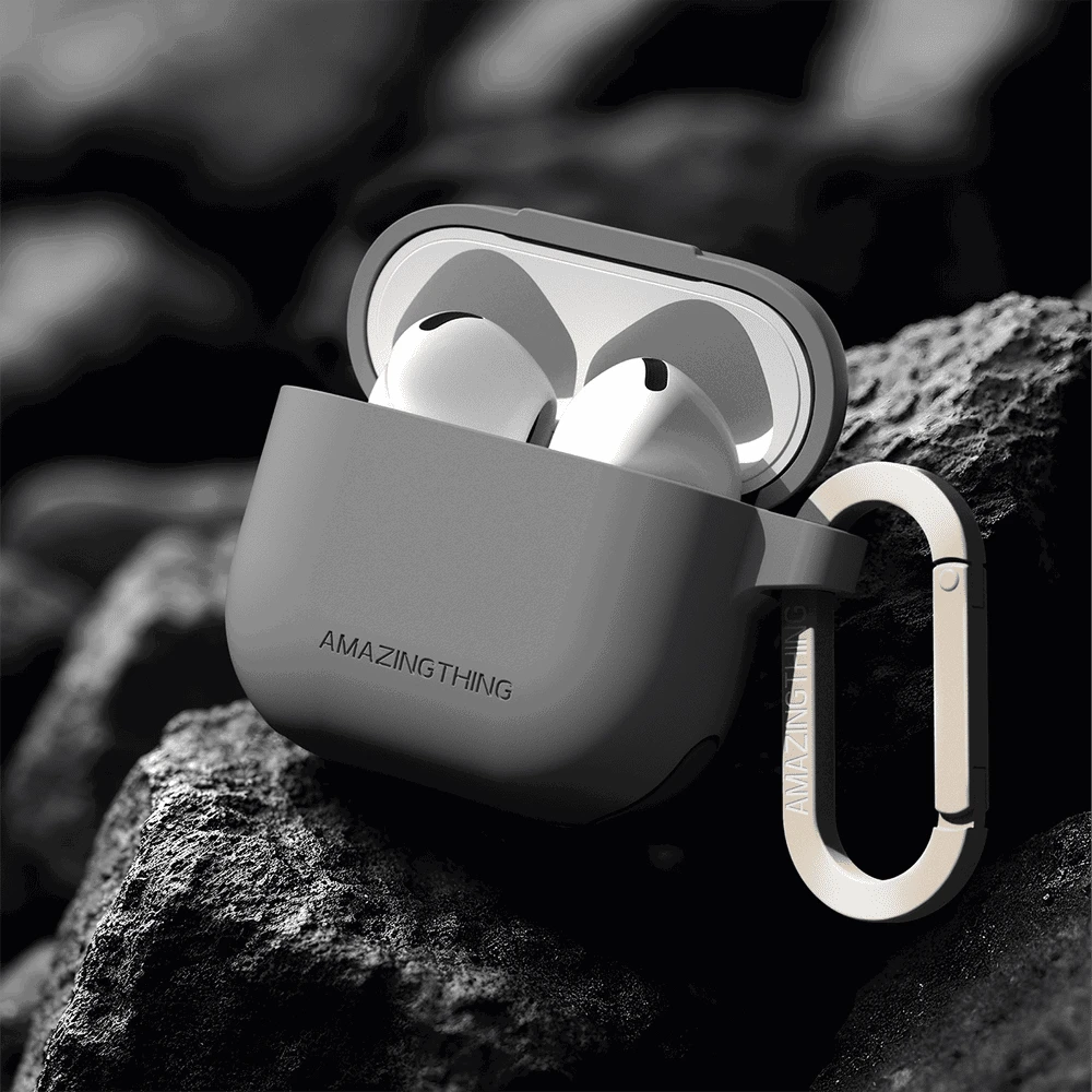 Nezatříděno „AmazingThing Omni“ dėklas, skirtas „AirPods 4“ – pilkas