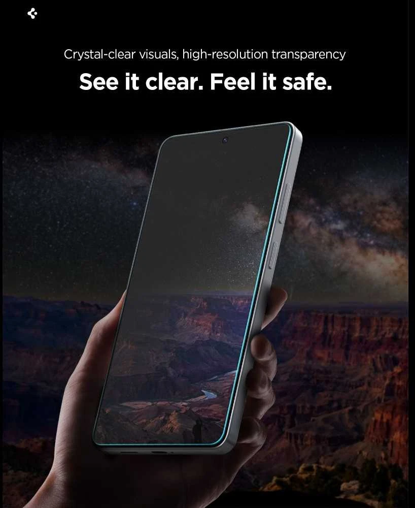 Privatumą užtikrinantis stiklas Spigen GLAS.TR „EZ FIT PRO AC” HD Samsung Galaxy S26+ PLUS PRIVACY