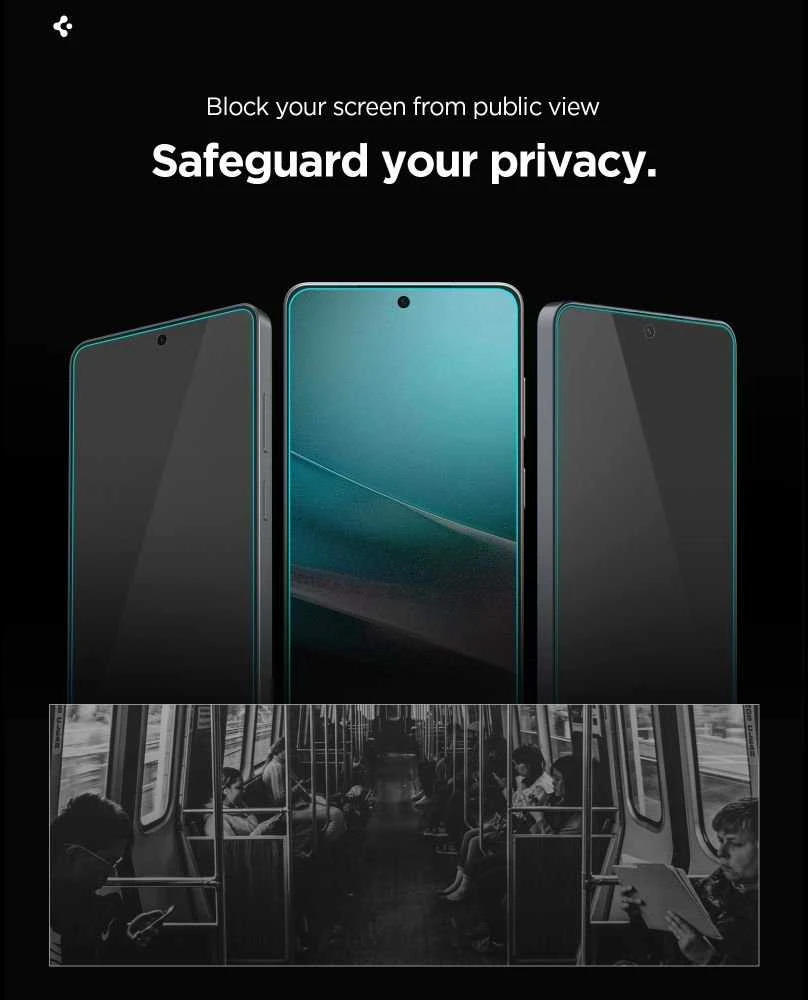 Privatumą užtikrinantis stiklas Spigen GLAS.TR „EZ FIT PRO AC” HD Samsung Galaxy S26+ PLUS PRIVACY