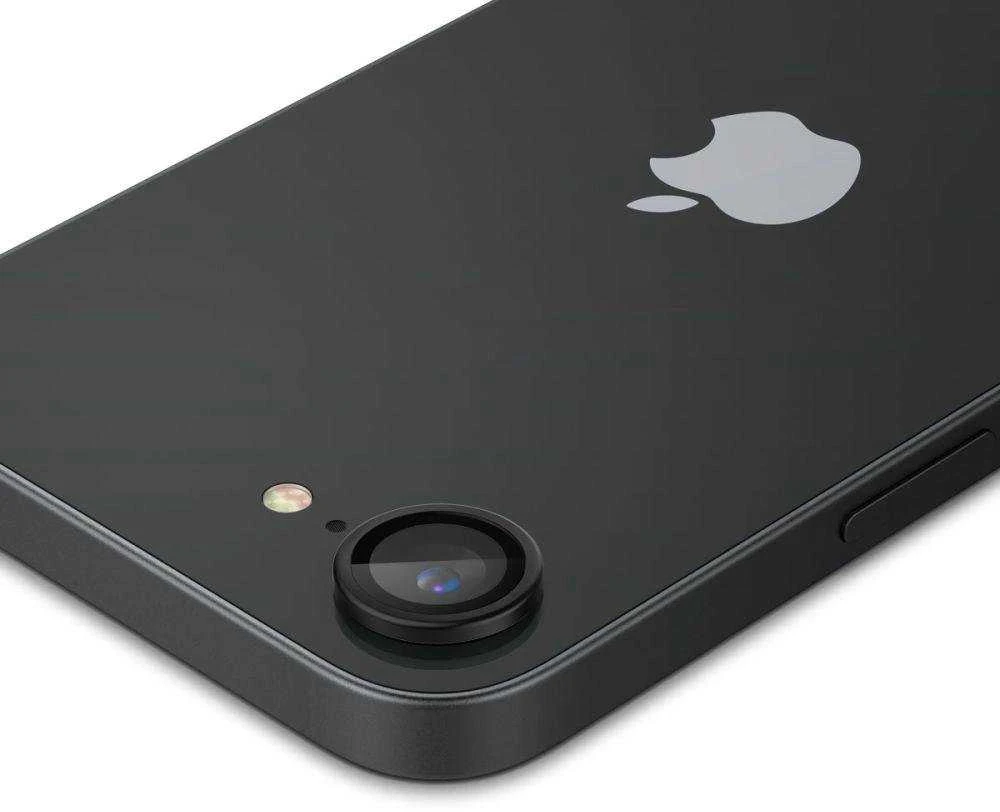 Kameros dėklas „Spigen Optik Pro Glas.TR“ „EZ FIT“ kameros apsaugai, 2 vnt., skirtas „Apple iPhone 16e“, juodas