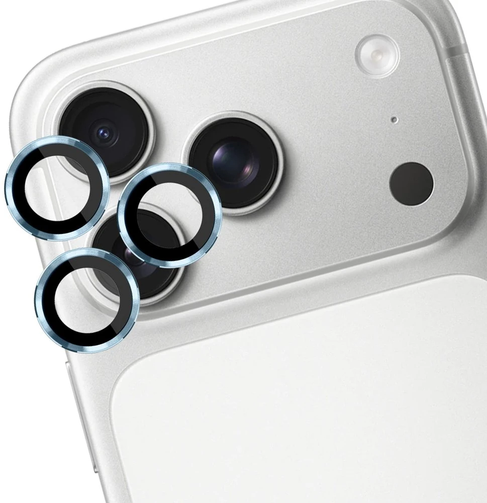 3MK Lens Protection Pro fotoaparato objektyvo apsauga, skirta iPhone 17 Pro / 17 Pro Max, mėlyna