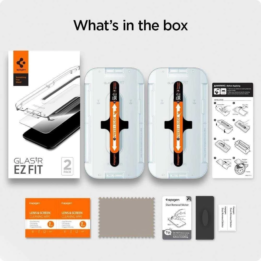 Apsauginis ekrano stiklas Spigen TR „EZ FIT” 2-pack Apple iPhone 12/12 Pro