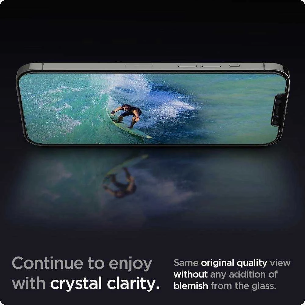 Apsauginis ekrano stiklas Spigen TR „EZ FIT” 2-pack Apple iPhone 12/12 Pro