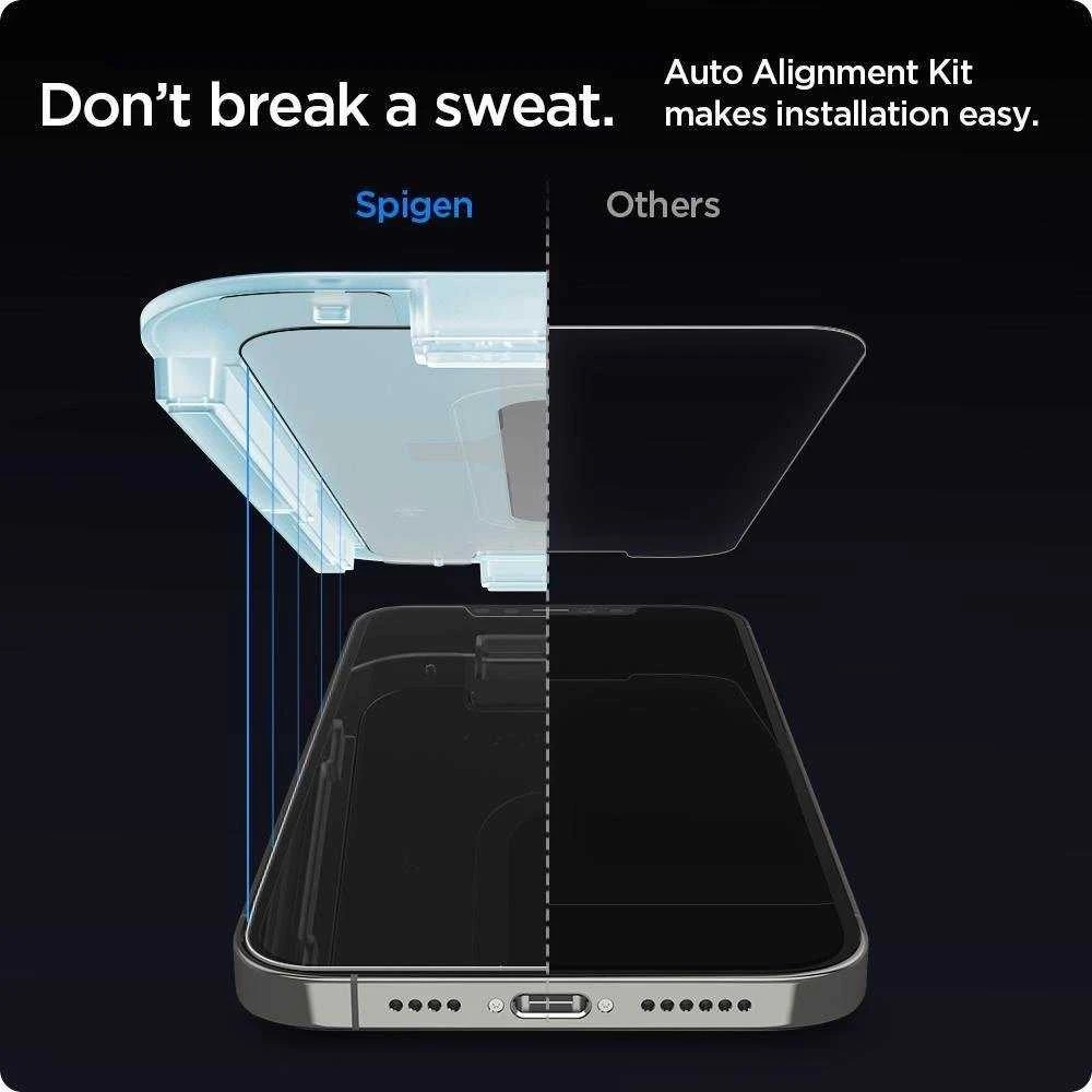 Apsauginis ekrano stiklas Spigen TR „EZ FIT” 2-pack Apple iPhone 12/12 Pro