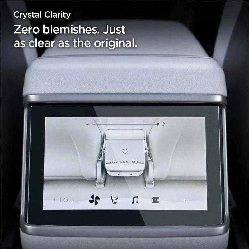 Grūdintas stiklas Spigen GLAS.TR SLIM TESLA MODEL X 2021 / 2022 / MODEL S 2021 / 2022 Juodas