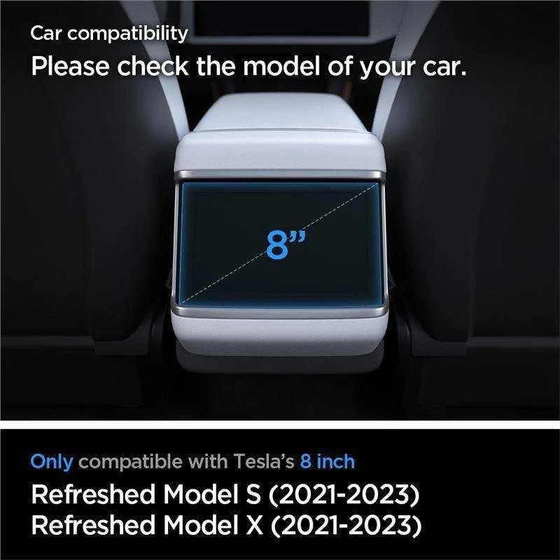 Grūdintas stiklas Spigen GLAS.TR SLIM TESLA MODEL X 2021 / 2022 / MODEL S 2021 / 2022 Juodas