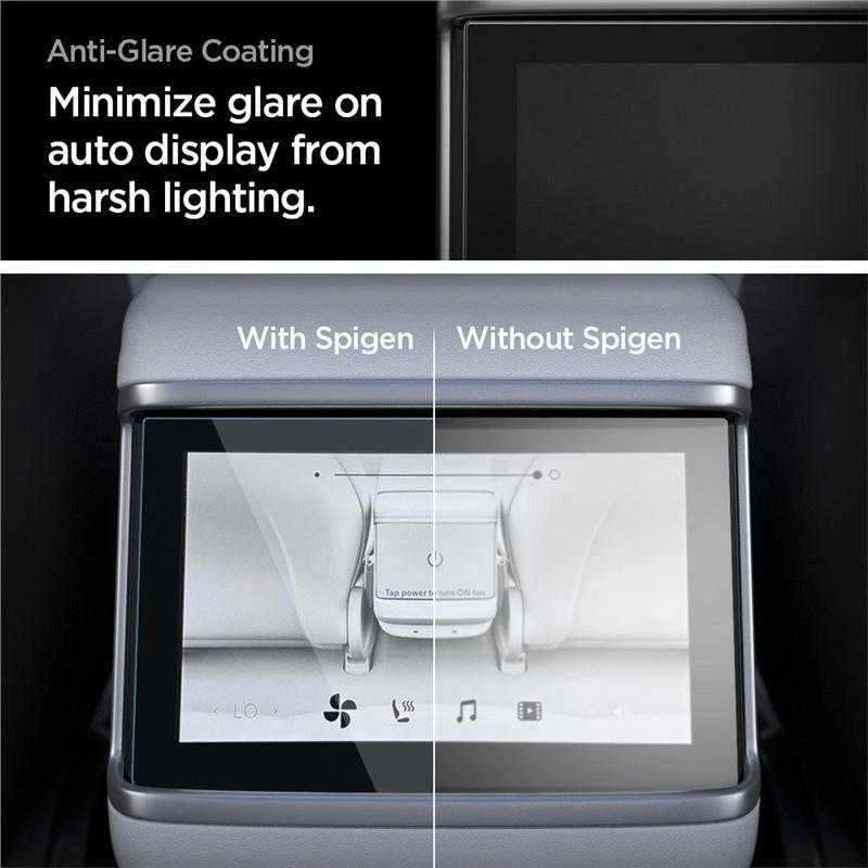 Grūdintas stiklas Spigen GLAS.TR SLIM TESLA MODEL X 2021 / 2022 / MODEL S 2021 / 2022 Juodas