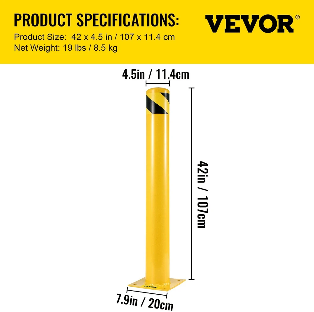 VEVOR Plieninė saugos užtvara 42"x4.5"