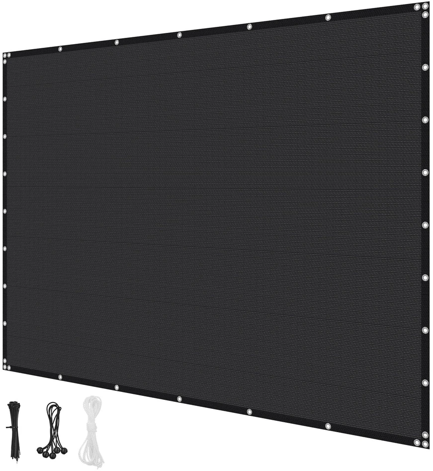 VEVOR Saulės uždanga 8 x 12 ft sodo privatumo ekranas juodas