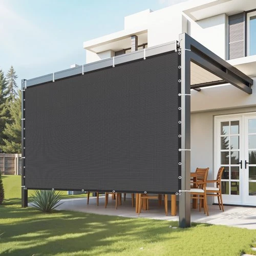 VEVOR 90% saulės uždanga 10 x 10 ft sodo kiemui (juoda)