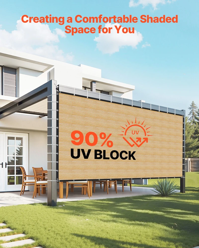 VEVOR Saulės uždanga privatumo išlaikymui 3.66 x 6.1 m
