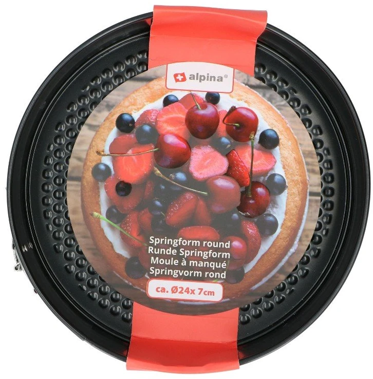Alpina - Round baking tin / cake tin with non-stick coating 24x7 cm (juodas)