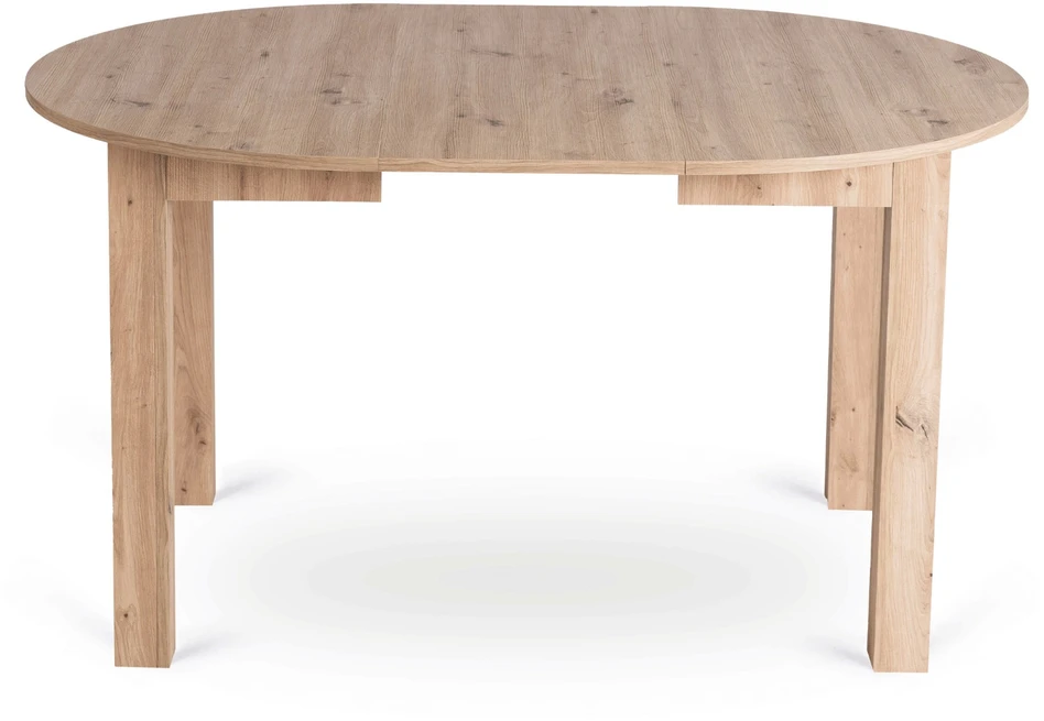 Apvalus išskleidžiamas stalas 102–142 cm, Artisan ąžuolo spalvos
