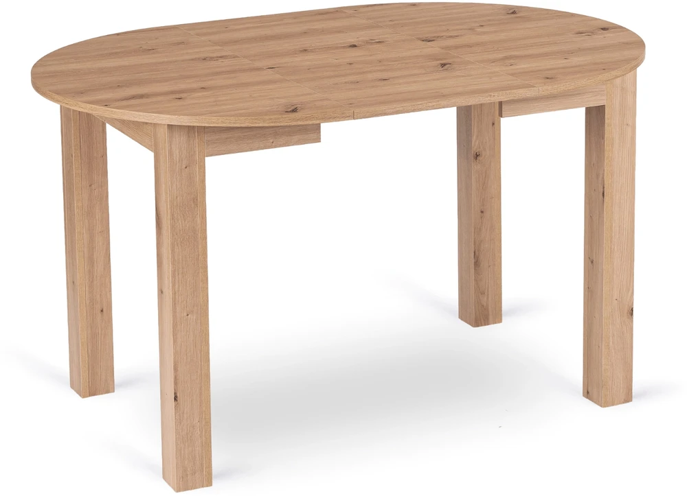 Apvalus išskleidžiamas stalas 92–132 cm, Artisan ąžuolo spalvo