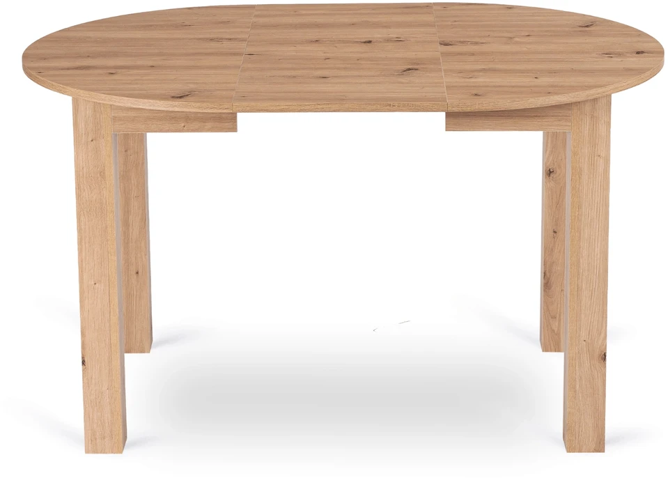 Apvalus išskleidžiamas stalas 92–132 cm, Artisan ąžuolo spalvo