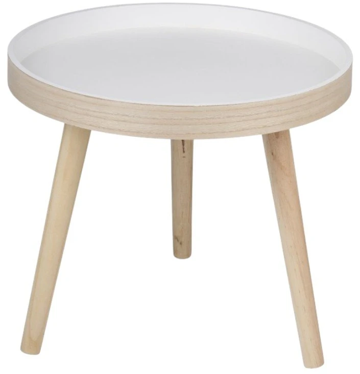 Articasa Arti Casa - Round Coffee Table for Living Room 40x36 cm (Baltas / Wood)