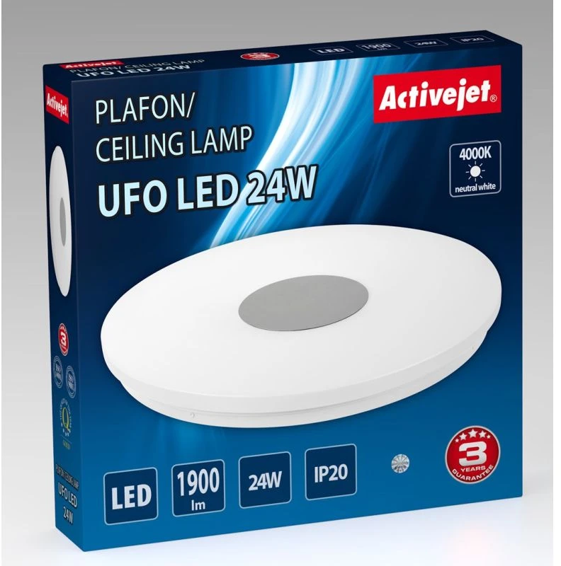 Pakabinamas šviestuvas Lubų Šviestuvas - Activejet AJE-UFO 24W, Balta