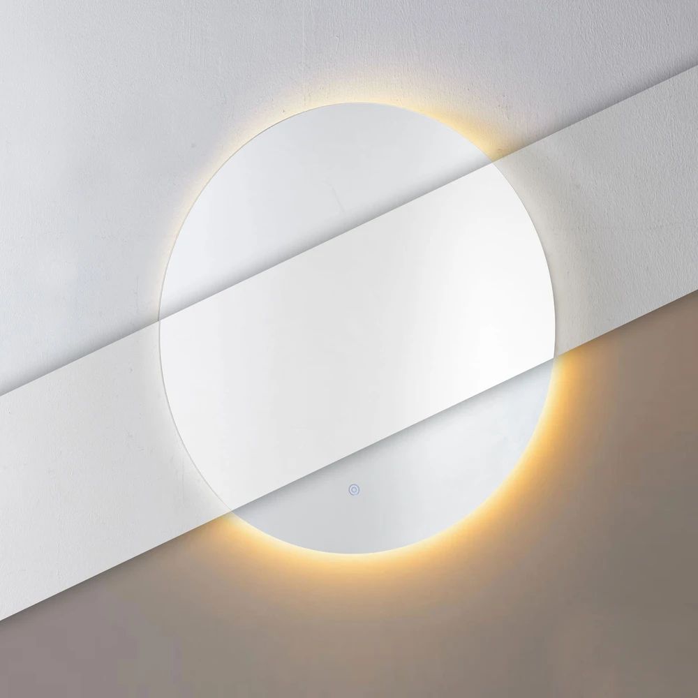Apvalus LED vonios veidrodis 80 cm su 3 šviesos spalvomis ModernHome