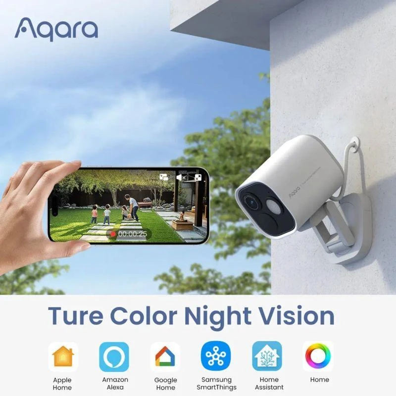 Aqara G5 Pro Wi-Fi IP65 – Išmani Kamera ir Centralė Viename, balta