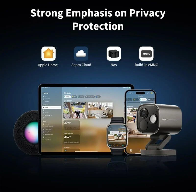 Aqara G5 Pro Wi-Fi IP65 – Išmani Kamera ir Centralė Viename, balta