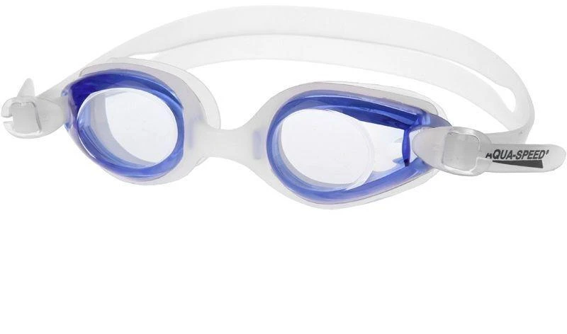 Plaukimo akiniai Aqua-Speed Ariadna balti ir mėlyni 61 034