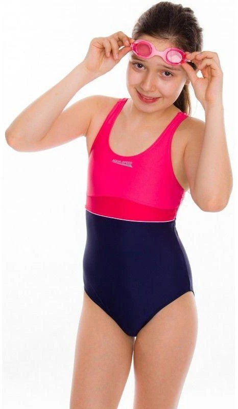 Aqua-Speed EMILY Junior Maudymėlis, Tamsiai Mėlynas ir Rožinis
