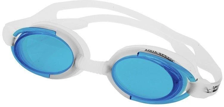 Plaukimo akiniai Aqua-speed Malibu balti ir mėlyni 61 008