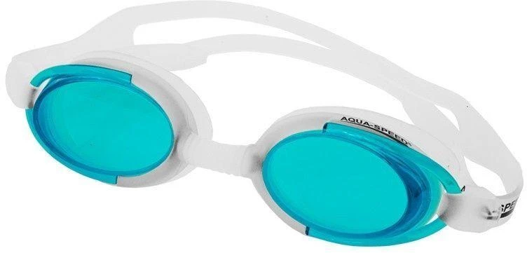 Plaukimo akiniai Aqua-speed Malibu balti ir mėlyni 29 008