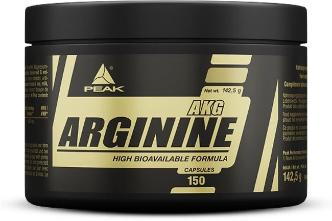 Peak Argininas AKG 150 Kapsulių