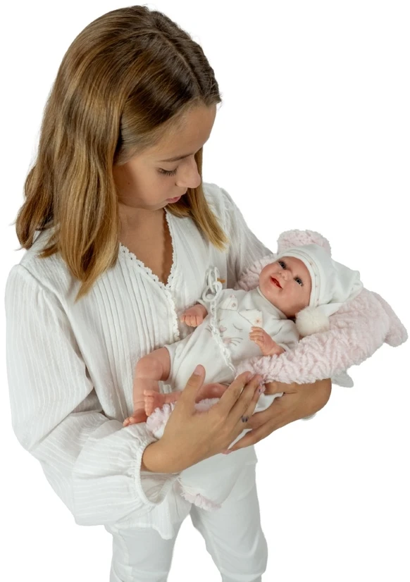 Arias Reborn lėlė kūdikėlis su miego pagalve 35 cm