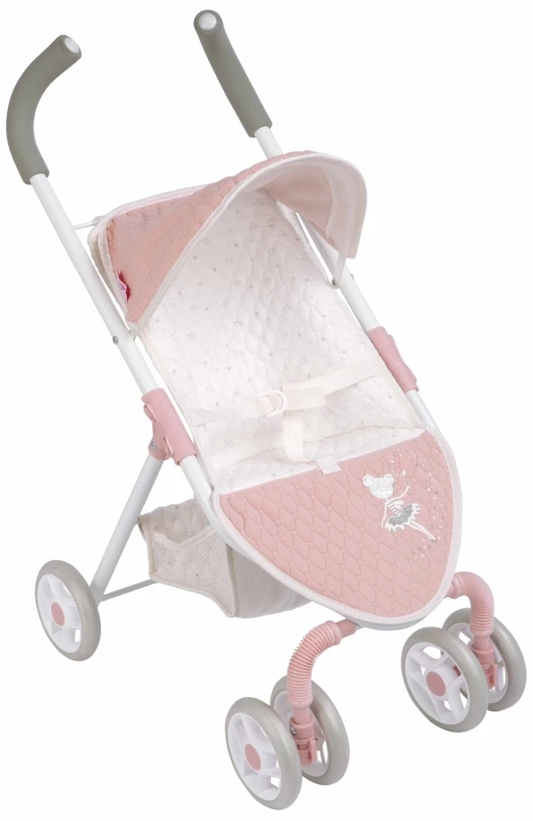 Arias lėlių vežimėlis Balerina – rožinis, sulankstomas, 62 cm