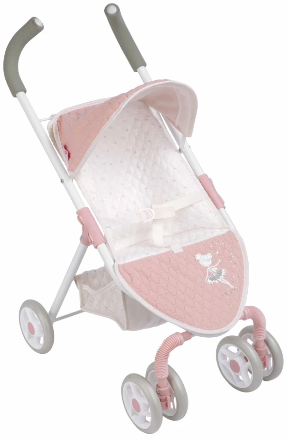 Arias lėlių vežimėlis Balerina – rožinis, sulankstomas, 62 cm