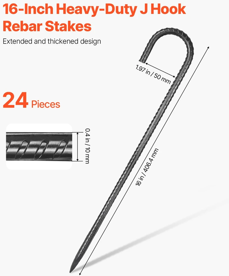 VEVOR J formos 406 mm inkarų rinkinys