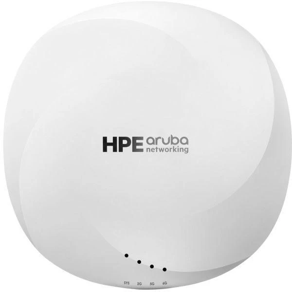 Maršrutizatorius Hewlett Packard (HP) HPE Aruba Networking AP-635 (RW) Tri Radio 2×2 802.11ax Wi-Fi 6E Internal Antennas Campus AP 2400 Mbit/ai Balta Maitinimas per Eternetą (PoE)