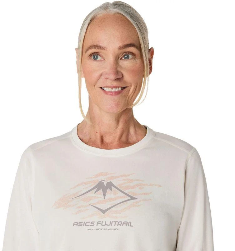 ASICS Fujitrail Logotipo Palaidinė ilgomis rankovėmis 2012D315-100 Balta M