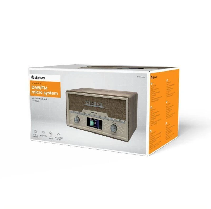Retro radijas Denver MDA-525LW šviesaus medžio
