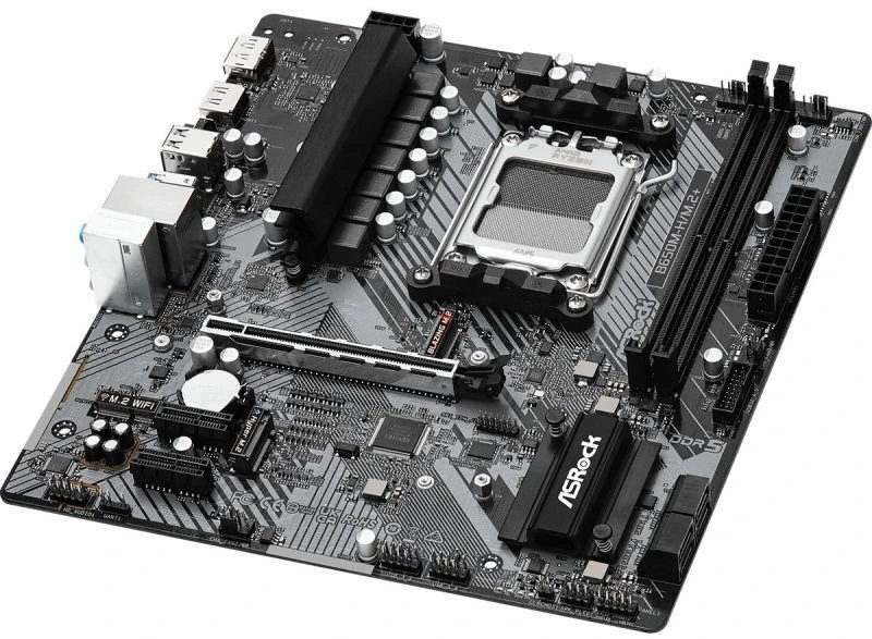 ASRock | B650M-H/M.2+ | Procesorių šeima AMD | Procesoriaus lizdas AM5 | DDR5 | Palaikomos standžiojo disko sąsajos SATA, M.2 | SATA jungčių skaičius 4