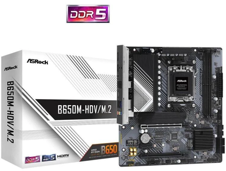 Ausinės ASROCK B650M-HDV/M.2 pagrindinė plokštė