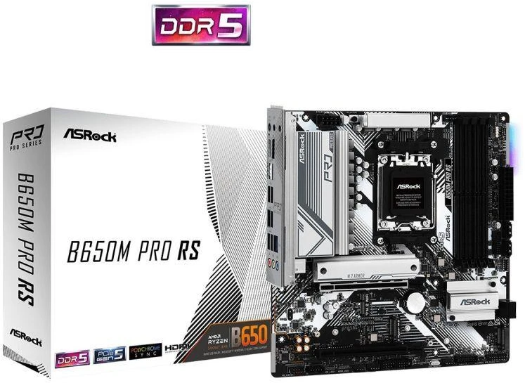 Ausinės ASROCK B650M PRO RS pagrindinė plokštė