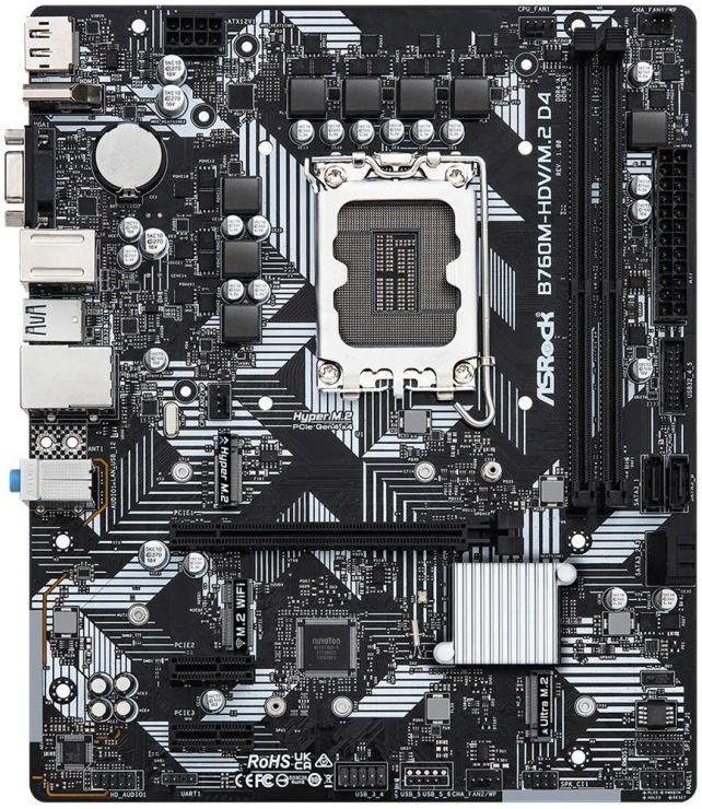 ASRock B760M-HDV/M.2 D4 pagrindinė plokštė