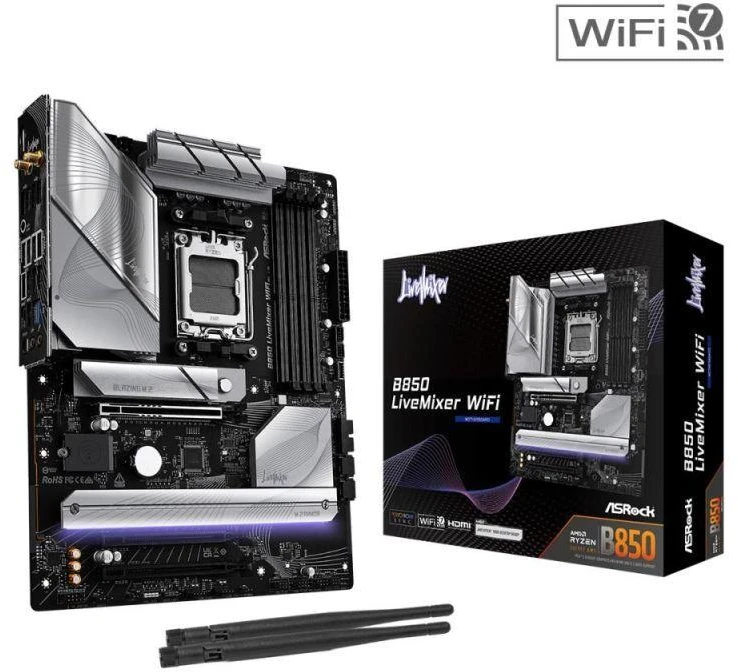 Ausinės ASRock B850 LiveMixer WiFi pagrindinė plokštė