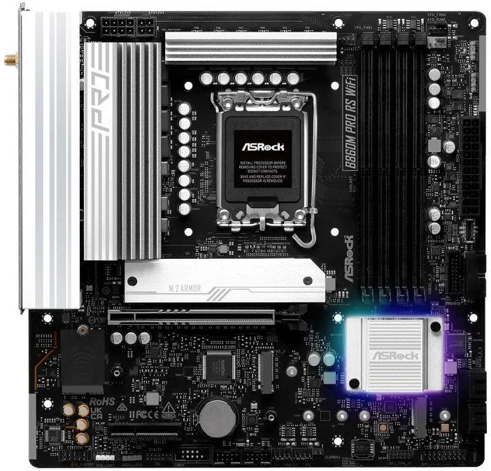 Ausinės ASRock B860M Pro RS WiFi pagrindinė plokštė