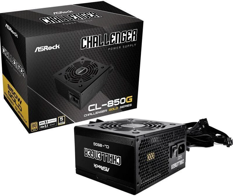 Ausinės ASRock CHALLENGER 850W 80 Plus Auksinė maitinimo šaltinis