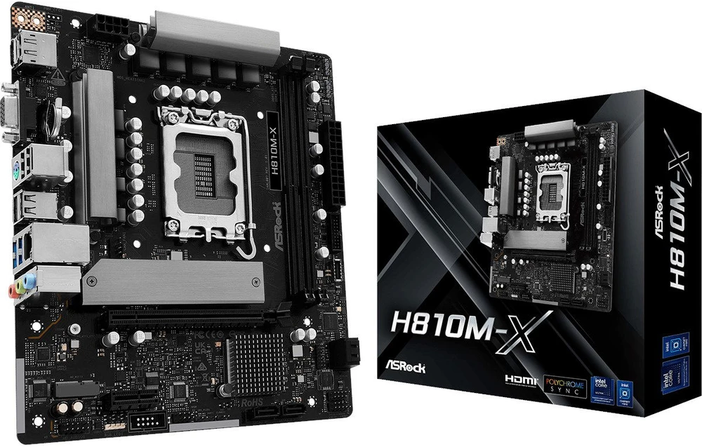 Pagrindinė plokštė ASRock H810M-X