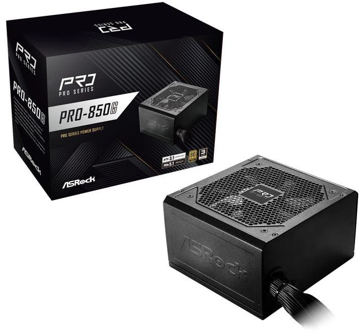 Ausinės ASRock PRO-850G 850W 80 PLUS Auksinė maitinimo šaltinis