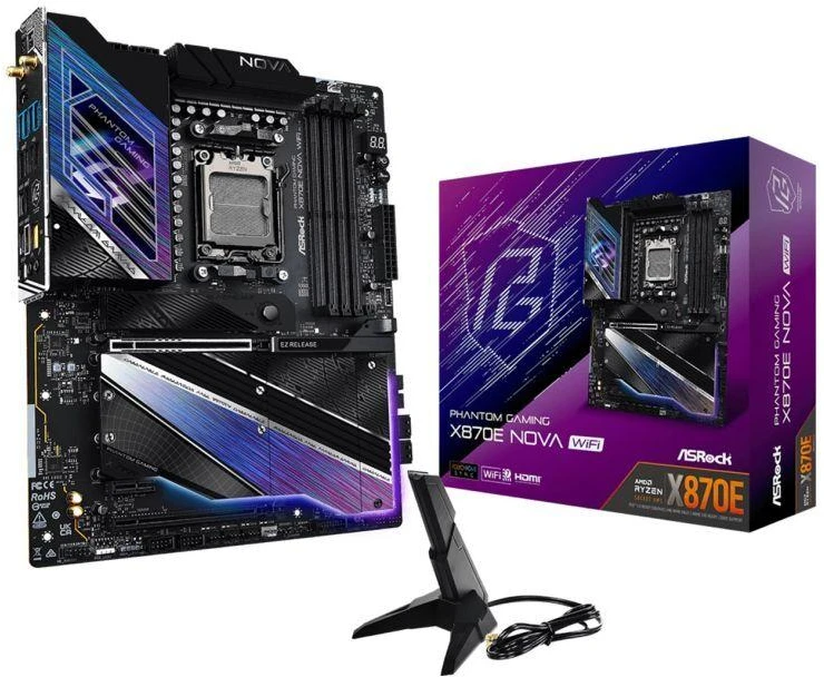 Ausinės ASRock X870E Nova WiFi pagrindinė plokštė